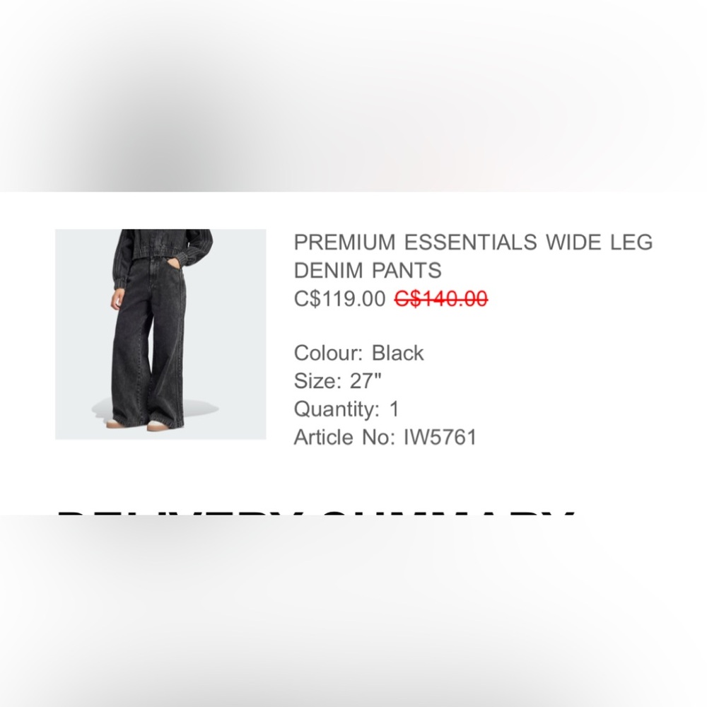 Brand new adidas wide leg jeans with tag